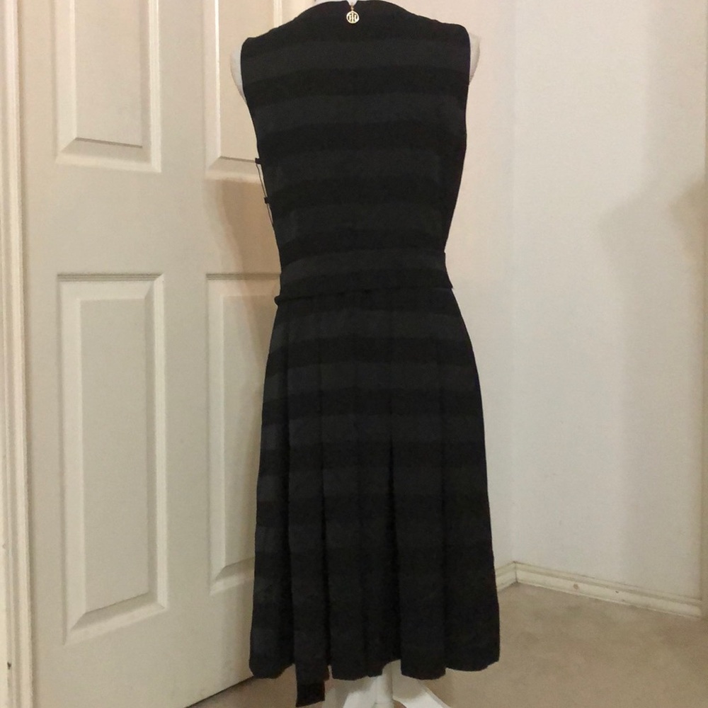Tommy Hilfiger Striped Satin Fit & Flare Dress - Picture 6 of 6